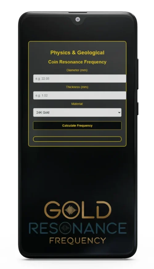 Physics and Geological Coin Resonance Frequency Mobile App